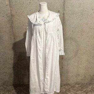 Today Tonight 80s-90s Cotton Nightgown + Robe | Cottagecore | Women’s Small